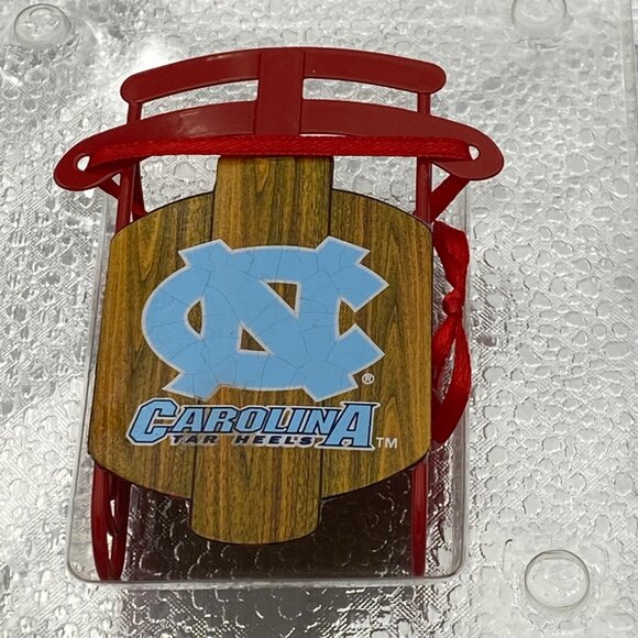 Christmas Ornament University North Carolina Tar Heels‎ Metal Sled Sports - Picture 3 of 13